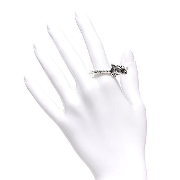 HOST PICK 😍Gucci Anger Forest Wolf Head Ring in Sterling Silver 925 NEW W BOX - Picture 8 of 11
